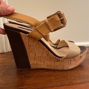 Dee Keller Cork and Leather wedge